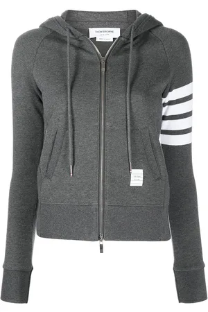 Thom Browne 4-Bar stripe zip-fastening hoodie