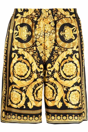 VERSACE Barocco-print silk shorts