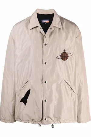 JUST DON Patch-detail shirt jacket