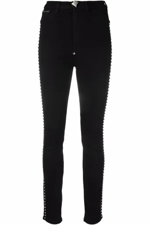 Philipp Plein Crystal super high-waist skinny jeans