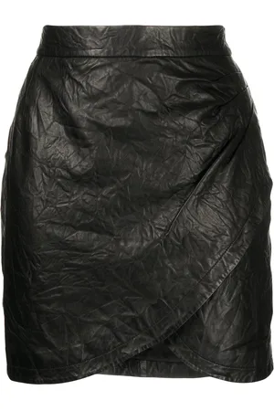 Zadig & Voltaire Wrapped leather mini skirt