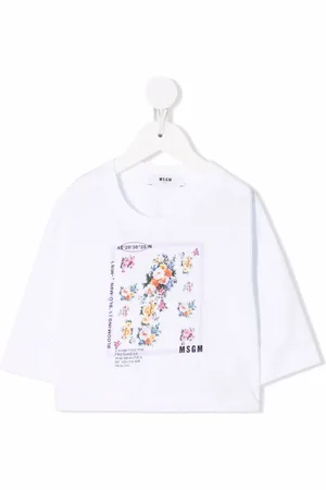 Msgm Floral-print cotton T-shirt
