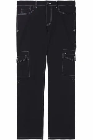 Burberry Contrast-stitch straight-leg jeans