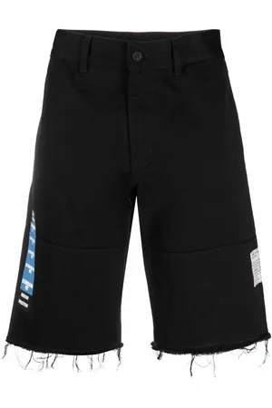 Heron Preston Raw hem denim shorts
