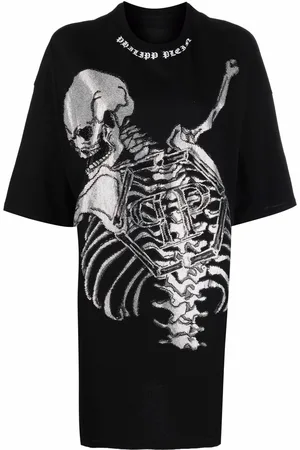 Philipp Plein Skeleton print T-shirt dress
