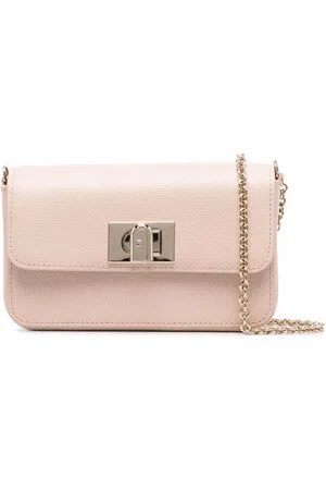 Furla Foldover leather satchel bag