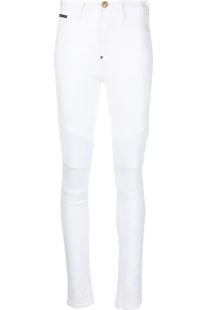 Philipp Plein High-waisted Biker jeans