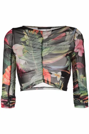 Philipp Plein Flowers long-sleeve top