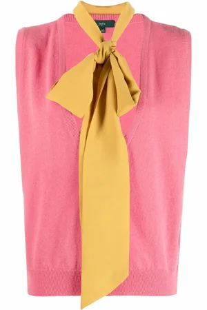 JEJIA Knot-detail knit vest