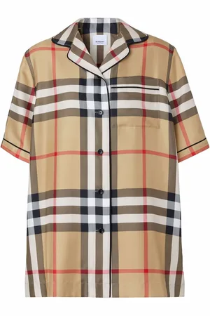 Burberry Vintage Check silk pajama shirt