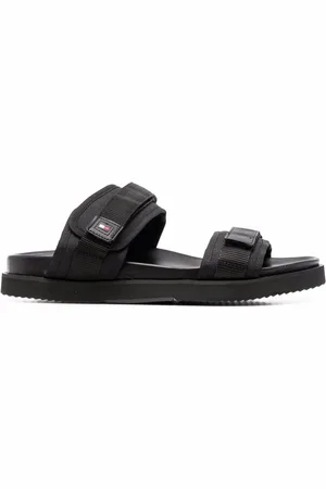 Tommy Hilfiger Logo-plaque touch-strap sandals