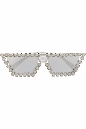 Philipp Plein Crystal-embellished square-frame sunglasses