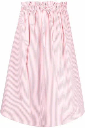 Woolrich Striped poplin skirt