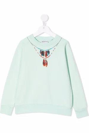 MARCELO BURLON Feather necklace-print sweatshirt