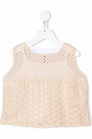 Il gufo Macramé-detail sleeveless blouse