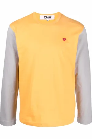 Comme des Garçons Logo-embroidered colour-block T-shirt