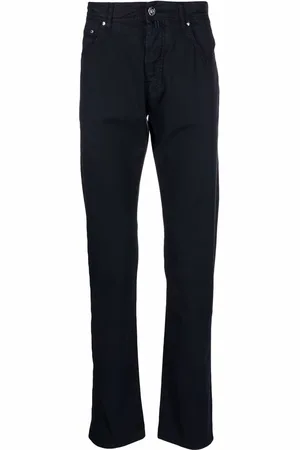 Jacob Cohen Scar-detail five-pocket straight-leg trousers