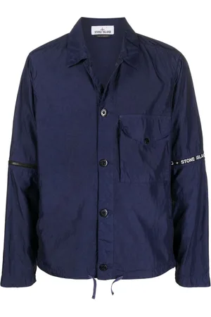 Stone Island Detachable-sleeves logo-print shirt jacket