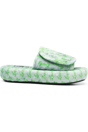 Natasha Zinko Lucky touch-strap slides