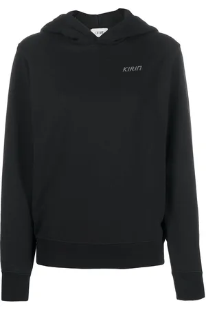 Kirin Open back logo print hoodie