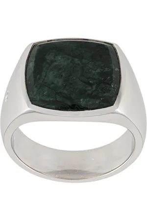 TOM WOOD Cushion marble signet ring