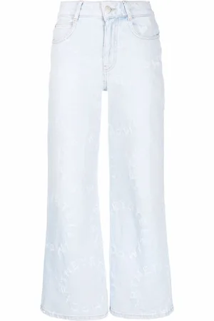 Stella McCartney Stella Logo distressed cropped jeans