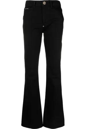 Philipp Plein Skull flared high-waisted jeans