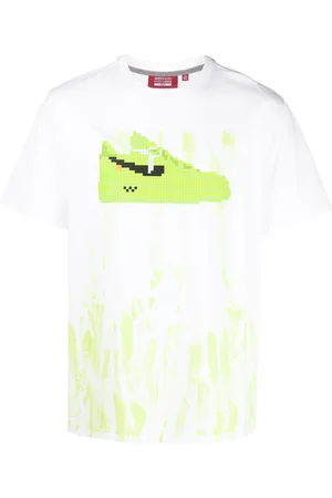 MOSTLY HEARD RARELY SEEN Dip-dye volt sneaker-print T-shirt