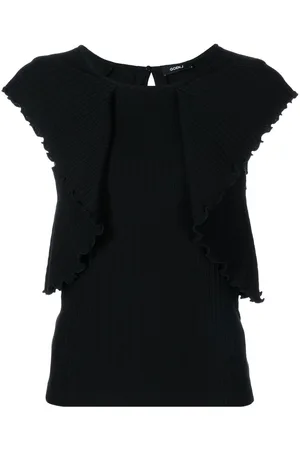 GOEN.J Ruffled pleated vest