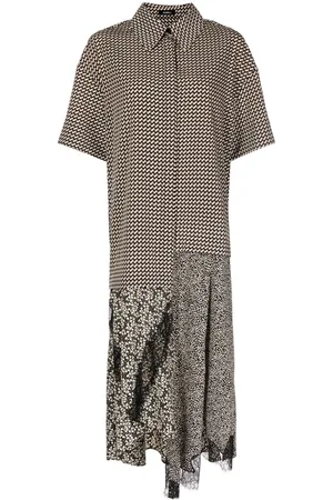 GOEN.J Lace-trimmed overlay dress