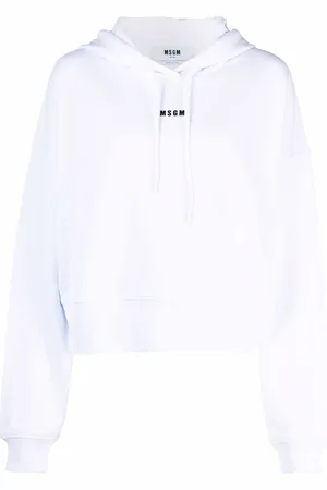 Msgm Cropped logo hoodie
