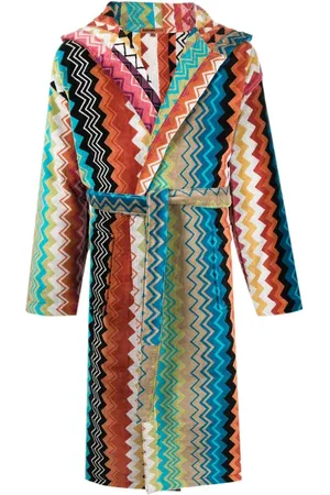 Missoni Giacomo belted hooded bathrobe