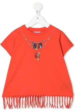 MARCELO BURLON Feather-necklace print T-shirt