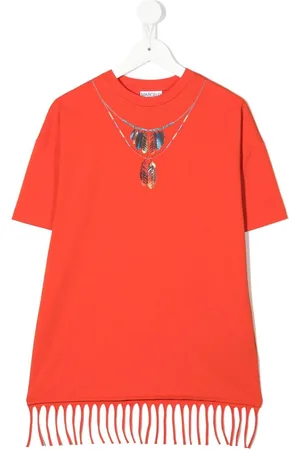 MARCELO BURLON Feather-necklace print T-shirt
