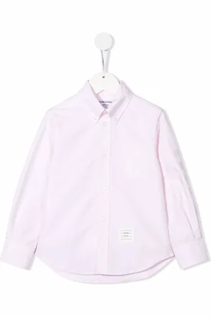 Thom Browne Logo-print buttoned up shirt