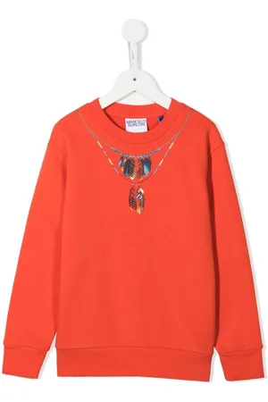 MARCELO BURLON Feather necklace-print sweatshirt