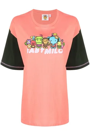 A Bathing Ape Colour-block logo-print T-shirt