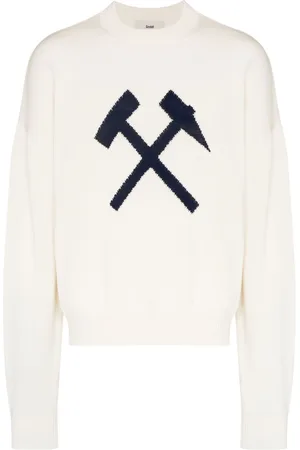 Kennel & Schmenger Intarsia-logo crew-neck jumper