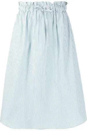 Woolrich Striped poplin skirt