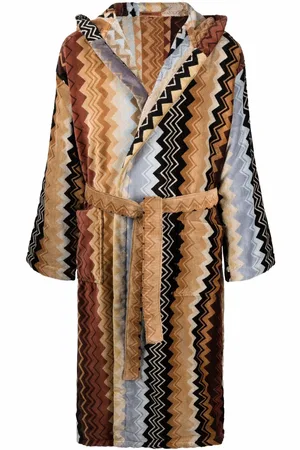 Missoni Giacomo belted hooded bathrobe