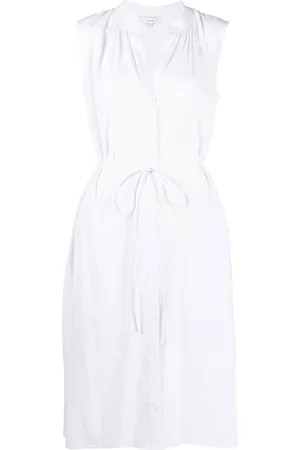 Vince Shirred band collar dress