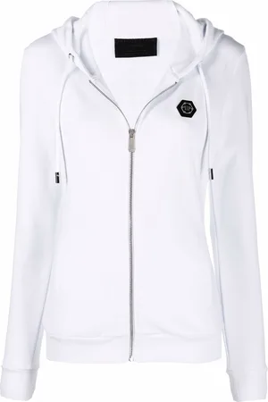 Philipp Plein Logo-appliqué zip-up hoodie