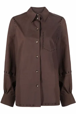 Nanushka Laser-cut long-sleeve shirt
