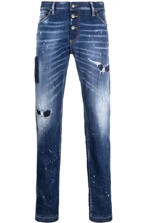 Dsquared2 Distressed paint splattered jeans