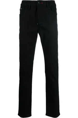Philipp Plein Logo-patch detail slim-cut jeans
