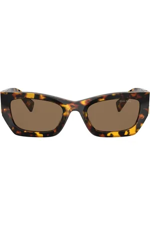 Miu Miu Tortoiseshell rectangle-frame sunglasses