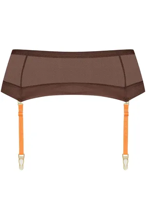 MAISON CLOSE Semi-sheer garter belt