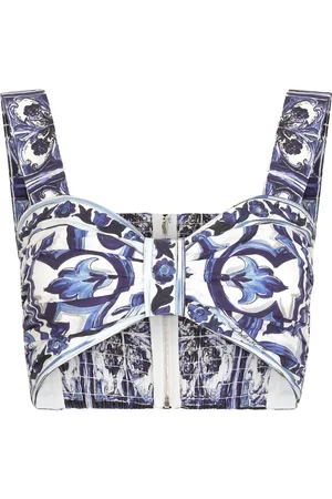 Dolce & Gabbana Majolica-print bralette top