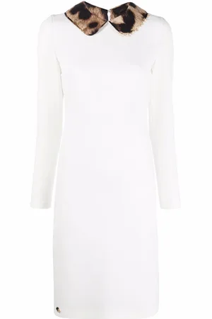 Philipp Plein Leopard-collar dress