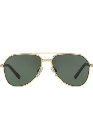 Dolce & Gabbana Tortoiseshell-effect pilot-frame sunglasses